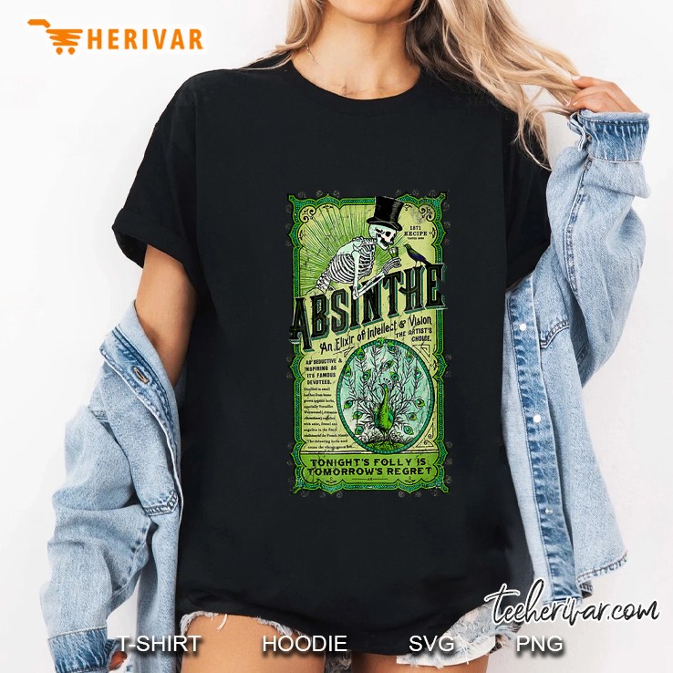 Absinthe An Elixir Of Intellect And Vision Vintage Ladies Tee