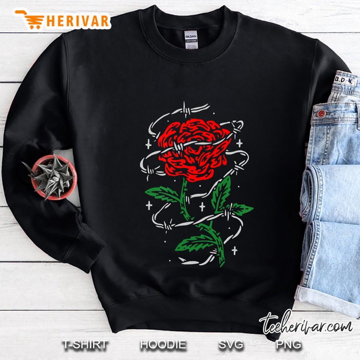 Barbed Wire Rose Aesthetic Soft Grunge Clothing Women Girls Mugs