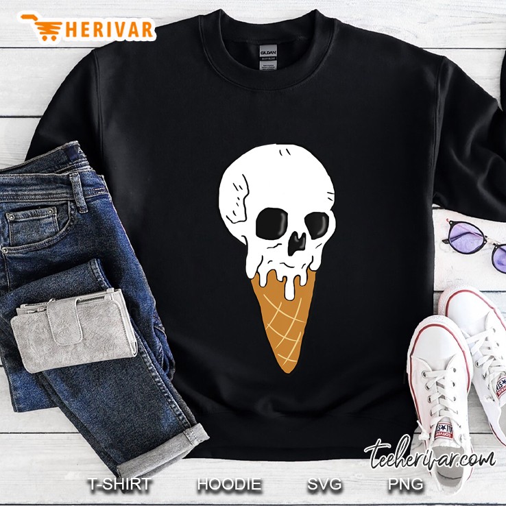 Cool Ice Cream Skull Cone Sweatshirt