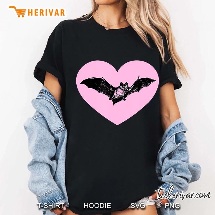 Gothic Bat Red Heart Goth Halloween Valentine