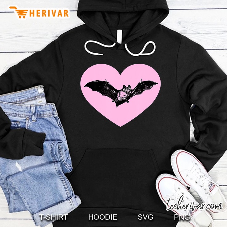 Gothic Bat Red Heart Goth Halloween Valentine