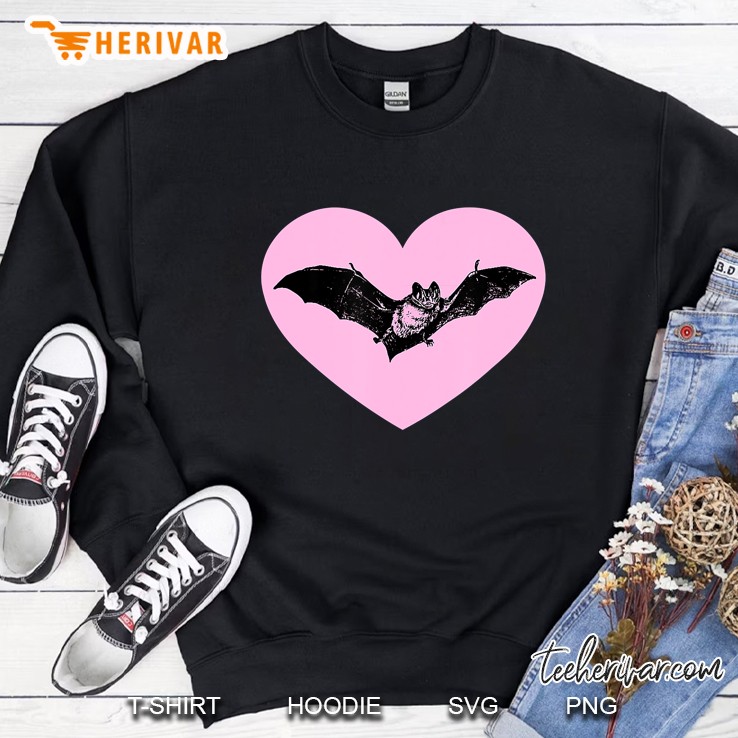 Gothic Bat Red Heart Goth Halloween Valentine