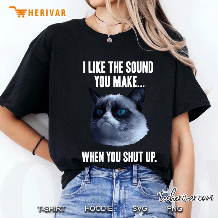 Grumpy Cat The Sound Of When You Shut Up Graphic Hoodie