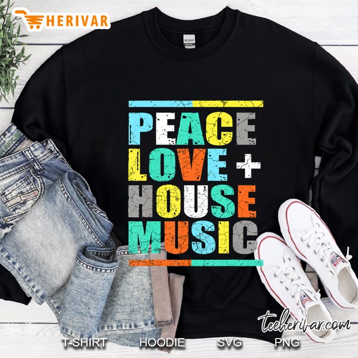 Peace Love House Music Gift Mugs