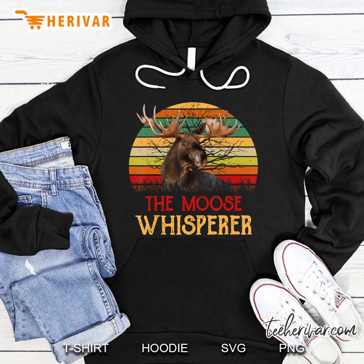 The Moose Whisperer Retro Vintage Hoodie