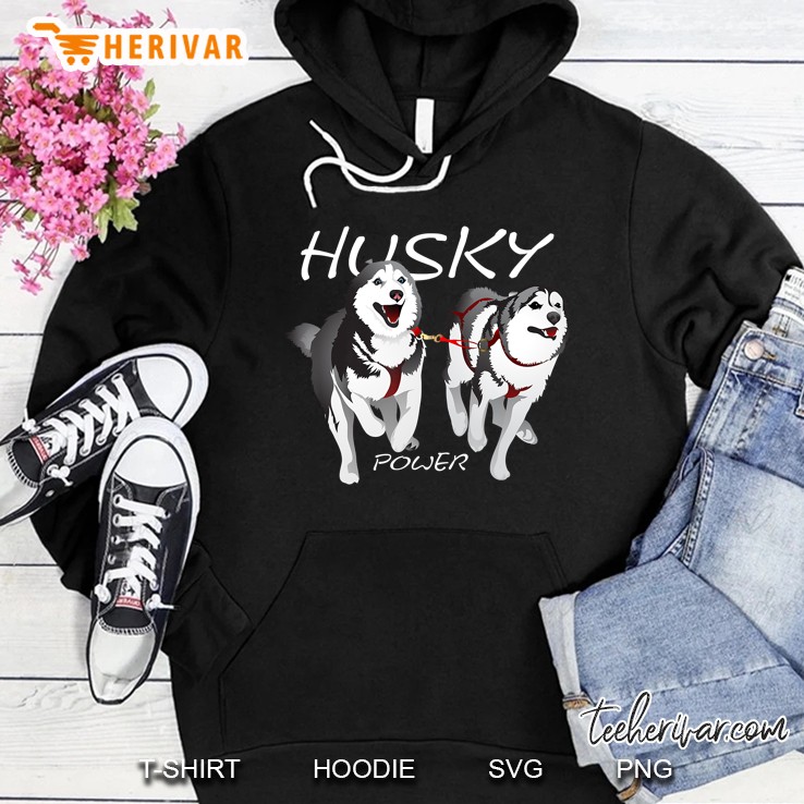 Siberian Husky Power Awesome Cute Huskies Hoodie