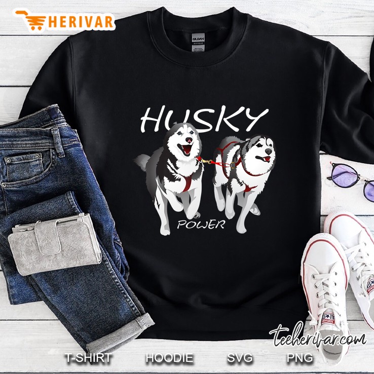 Siberian Husky Power Awesome Cute Huskies Sweatshirt