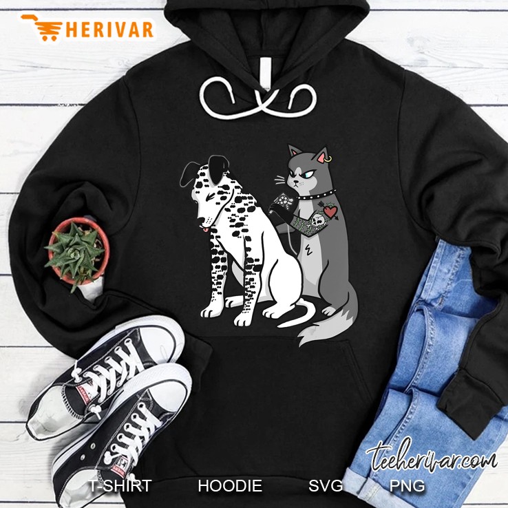 Tattoo Cat Inked Dalmatian Cartoon Hoodie