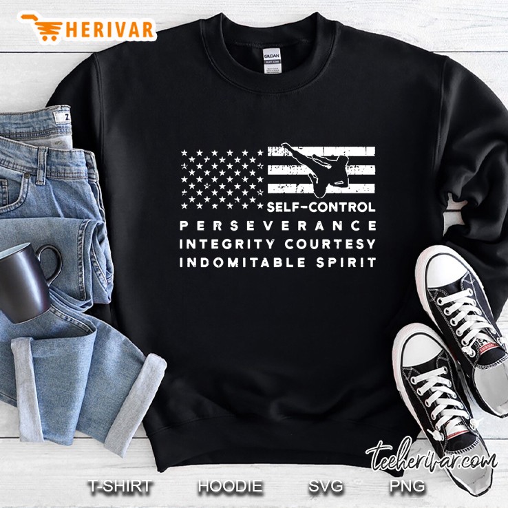 Vintage American Flag Martial Art Taekwondo Sweatshirt