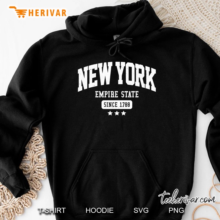 Vintage New York Empire State Nyc Weathered (Dark) Hoodie