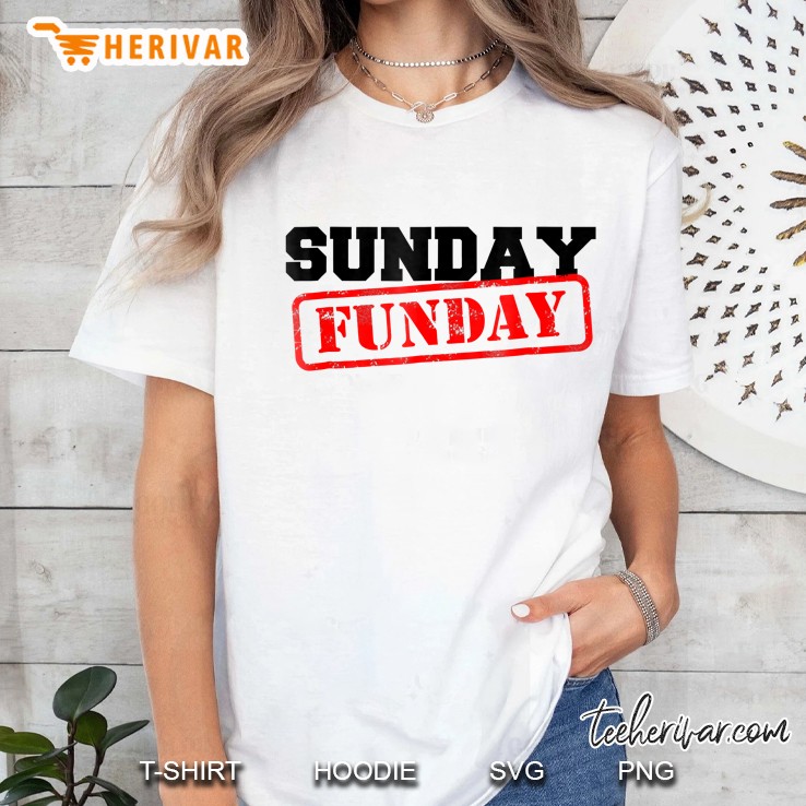 Sunday Funday - Distressed Stamp Design, Men & Women Hoodie