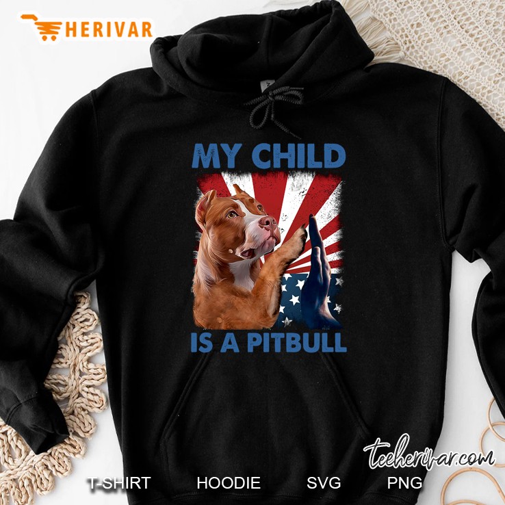 My Child Is A Pitbull American Flag Version Mugs