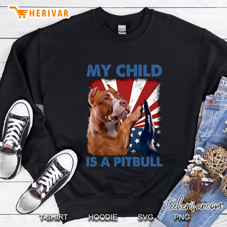 My Child Is A Pitbull American Flag Version Mugs