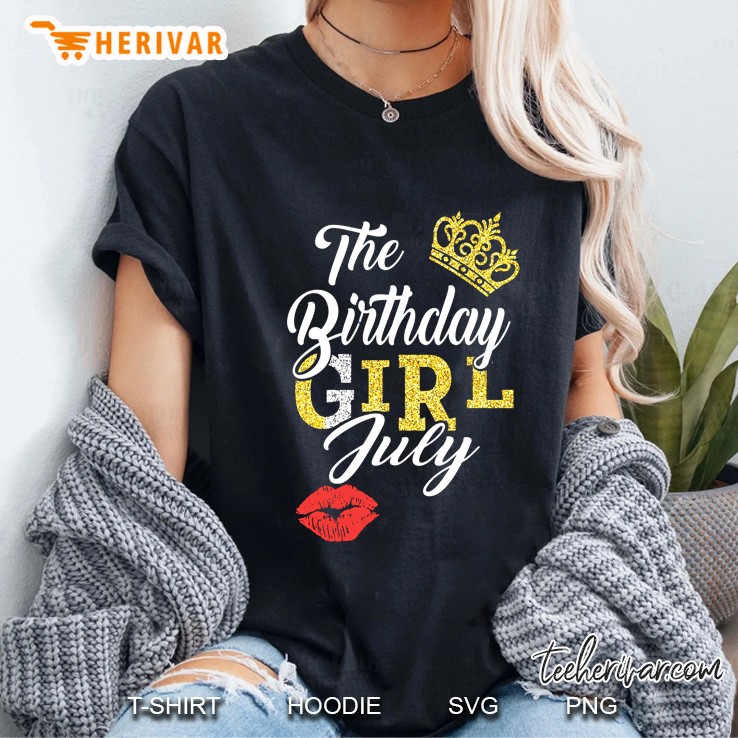 The Birthday Girl July Crown And Lip Version Hoodie