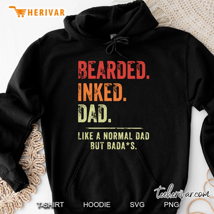 Bearded Inked Dad Like A Normal Dad But Badass Mugs