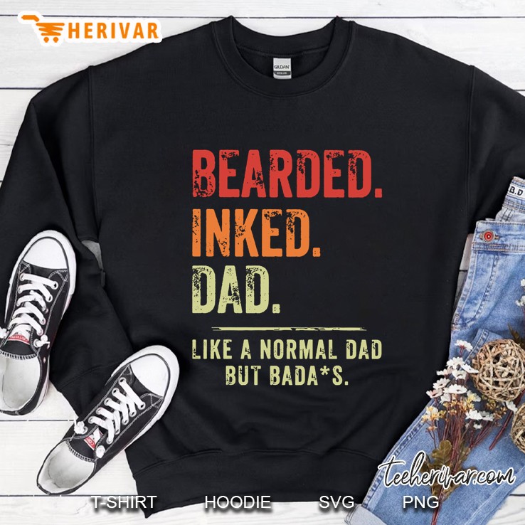 Bearded Inked Dad Like A Normal Dad But Badass Mugs