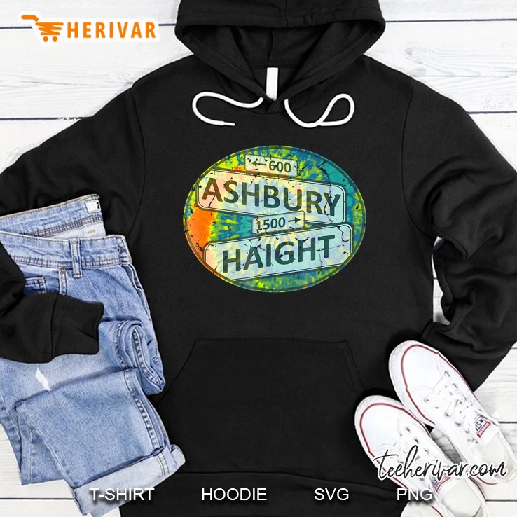 60S 70S Retro Flower Power - Haight Ashbury Street Signs 1 Ver2 Hoodie