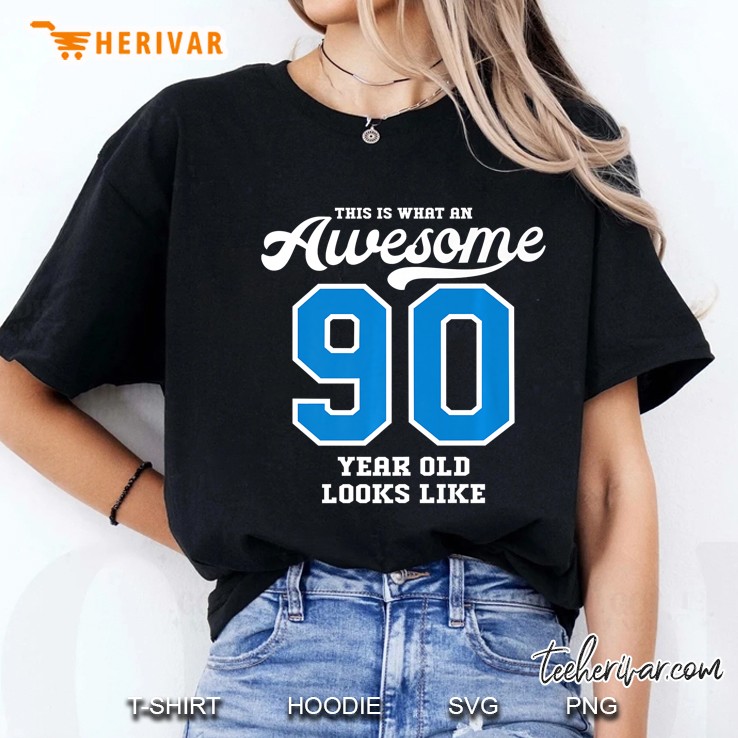 90Th Birthday Gift Awesome 90 Year Old Premium Hoodie