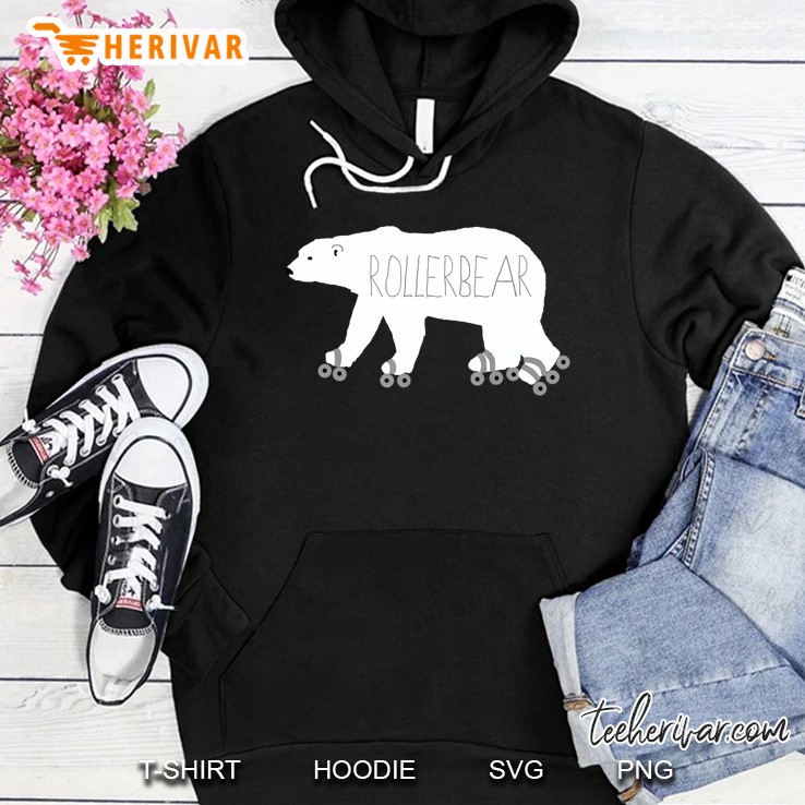 A Rollerbear Is A Roller Skating Polar Bear Hoodie