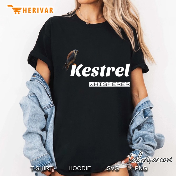 American Kestrel - Kestrel Whisperer Birding Tshirt Ladies Tee