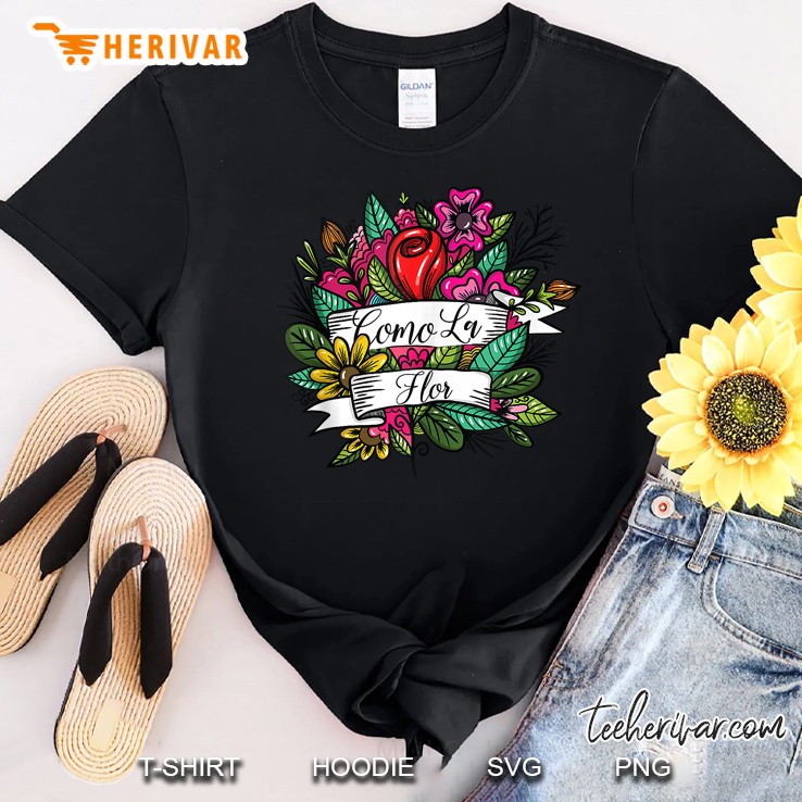Como La Flor Mexican Tattoo Womens Cumbia Girl Flower Texmex Tank Top Shirt