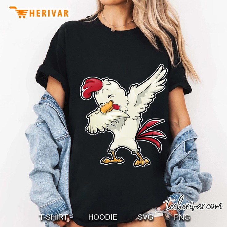 Dabbing Chicken Shirt Dab Dance Chickens Funny Farming Farm Poultry Gifts For Farmers Or Chi Ladies Tee