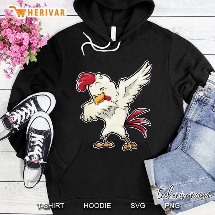 Dabbing Chicken Shirt Dab Dance Chickens Funny Farming Farm Poultry Gifts For Farmers Or Chi Hoodie