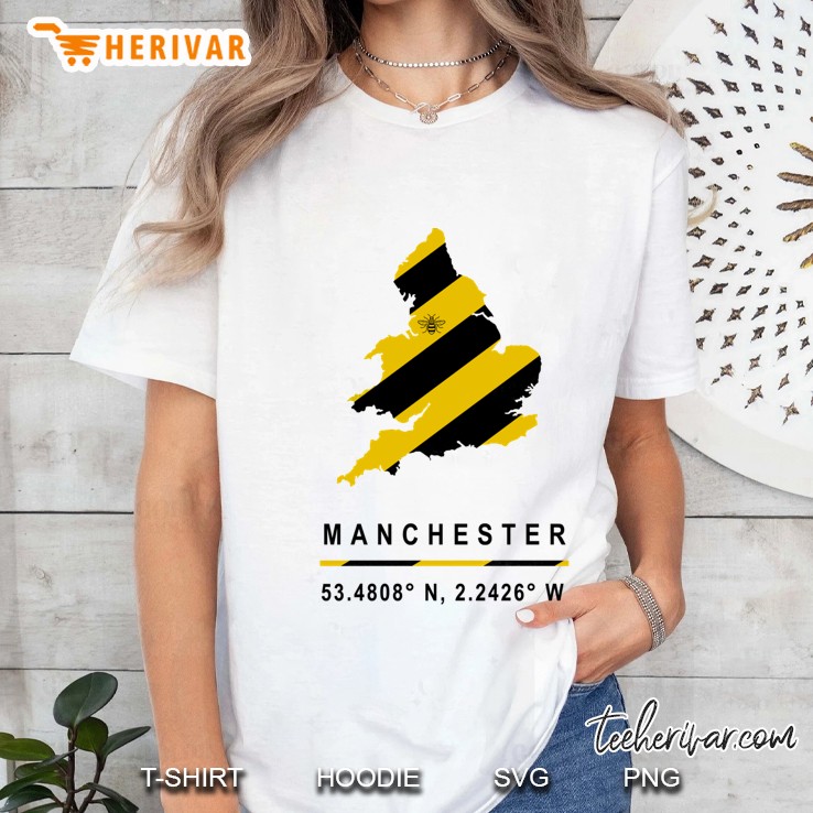 Manchester Gps Bee Map Hoodie