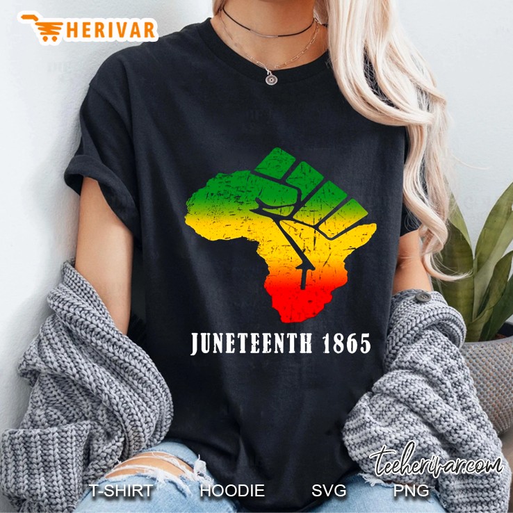 Juneteenth 1865 Africa Map Reggae Version Hoodie