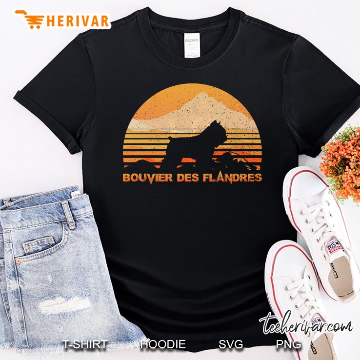 Bouvier Des Flandres , Sun Vintage Retro Shirt