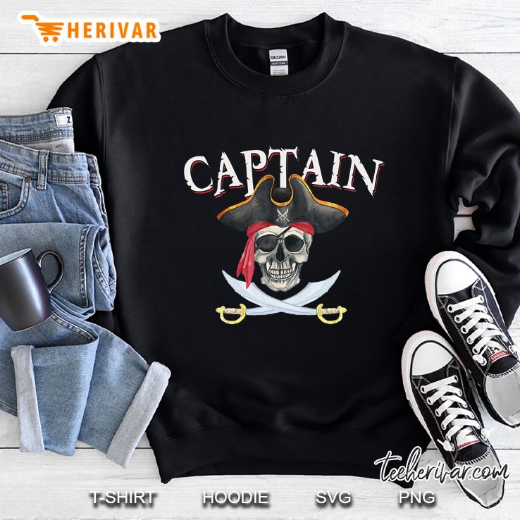 Captain Pirate Hat Skull Nautical Sailing Sweatshirt