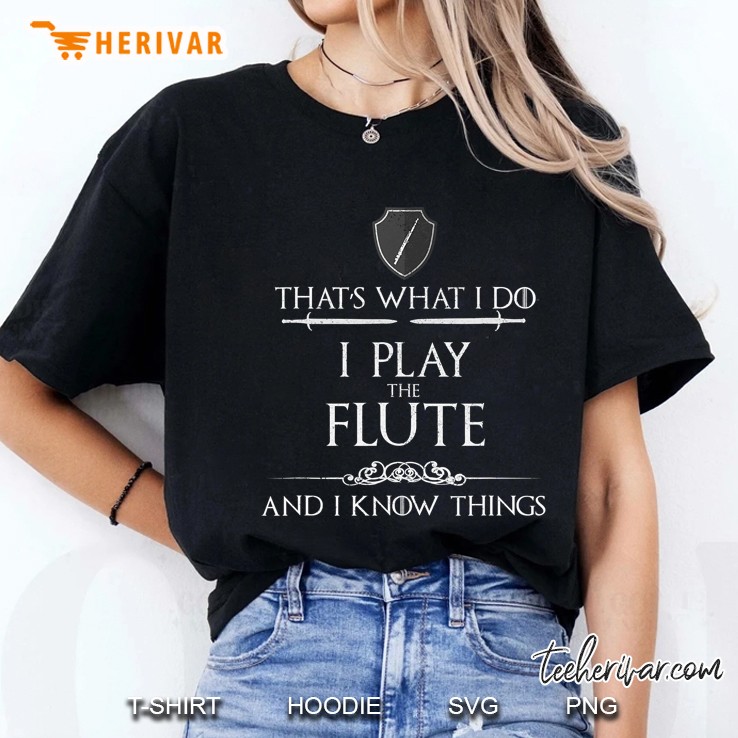 Funny Marching Band Flute I Know Things Ladies Tee