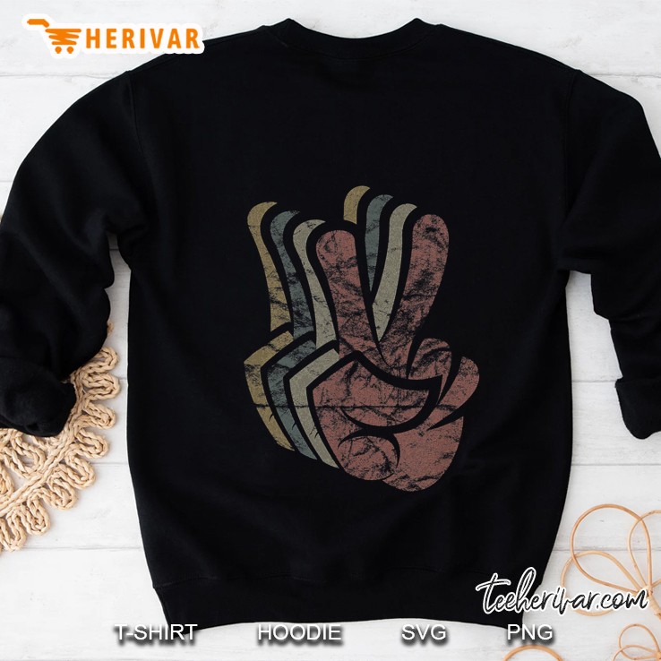 Hippie Peace Sign Retro Vintage Groovy Love 60S 70S Sweatshirt