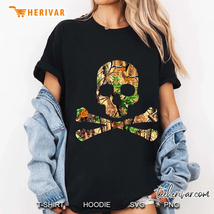 Mens Camo Skull Ladies Tee