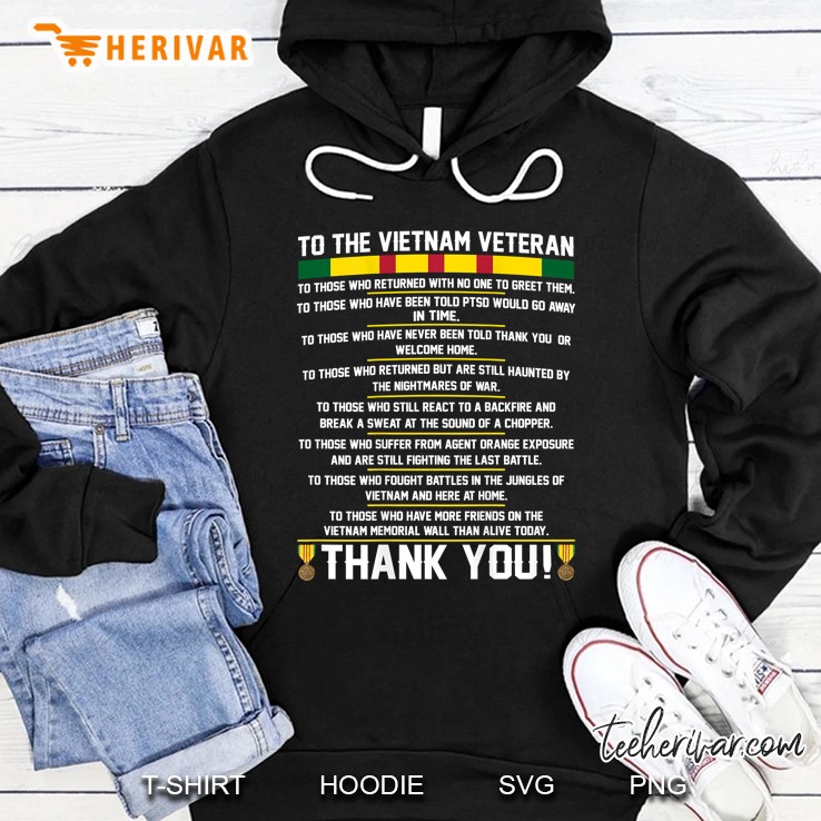 Mens Thank You To The Vietnam Veterans - Gift Tee Hoodie