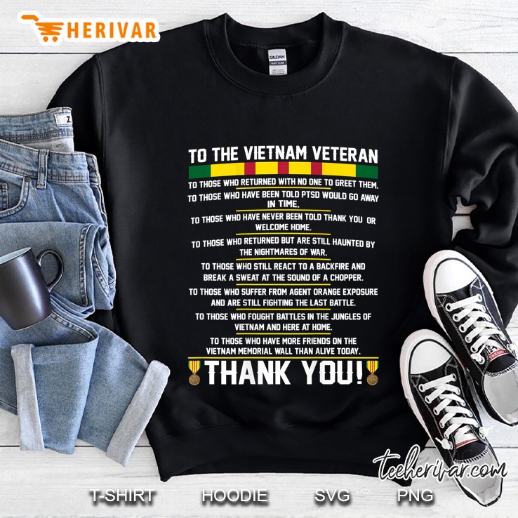Mens Thank You To The Vietnam Veterans - Gift Tee Sweatshirt
