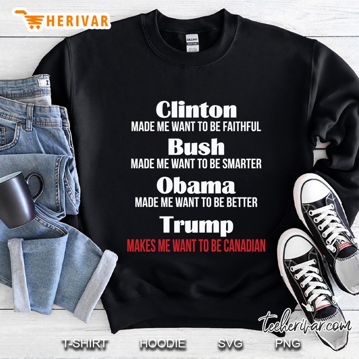 Trump Makes Me Want To Be Canadian Sweatshirt