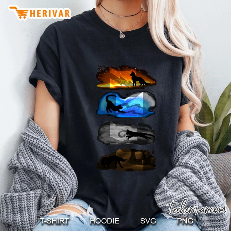 Warrior Cats Four Elements, Four Clans Ladies Tee