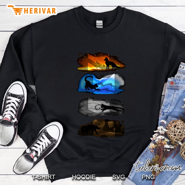 Warrior Cats Four Elements, Four Clans Sweatshirt