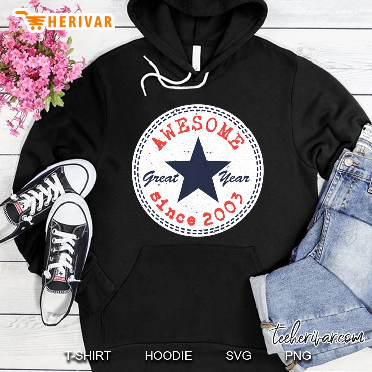 Awesome Since 2003 17Th Birthday Gifts 17 Year Old Boy Girl Pullover Hoodie