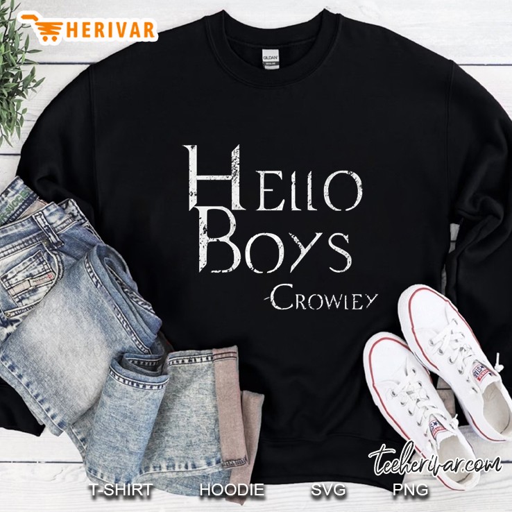 Distressed Hello Boys Crowley Mugs