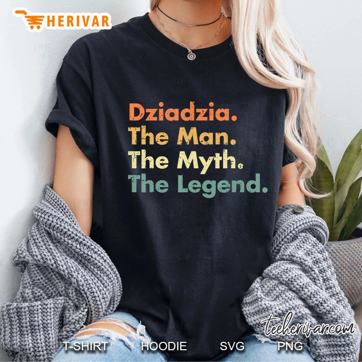 Dziadzia Man Myth Legend Father Dad Uncle Ladies Tee