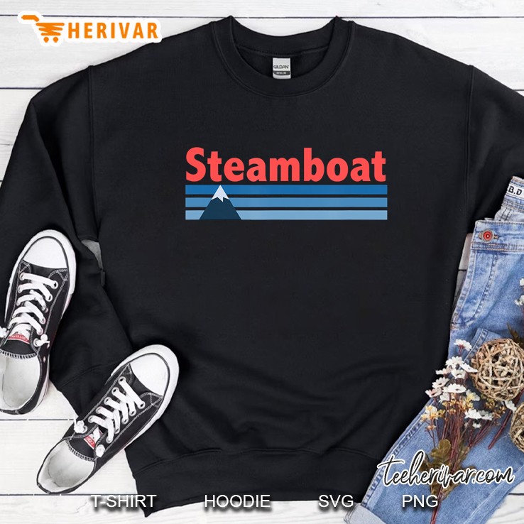 Retro Style Mountain - Steamboat Springs Colorado Sweatshirt