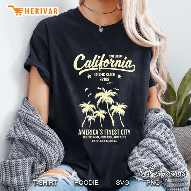 San Diego Ca California Pacific Beach 92109 Ver2 Hoodie