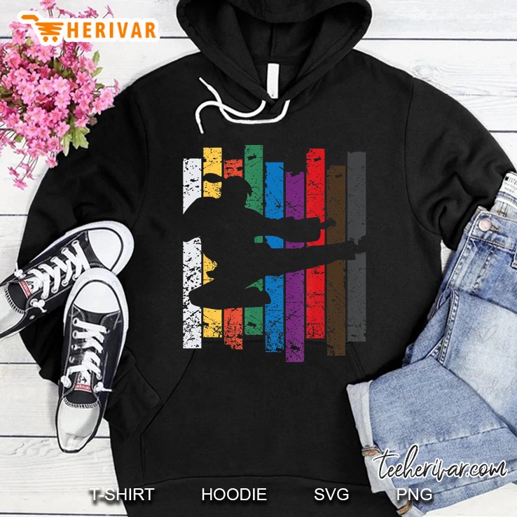 Taekwondo Kick Martial Arts Rainbow Karate Hoodie