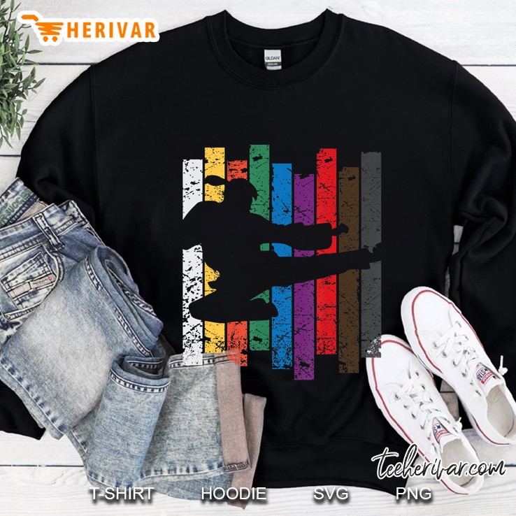 Taekwondo Kick Martial Arts Rainbow Karate Sweatshirt