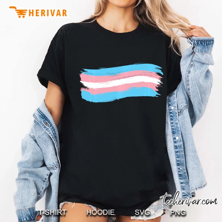 Transgender Pride Flag Pro Lgbtq Equality Rights Group Print Hoodie