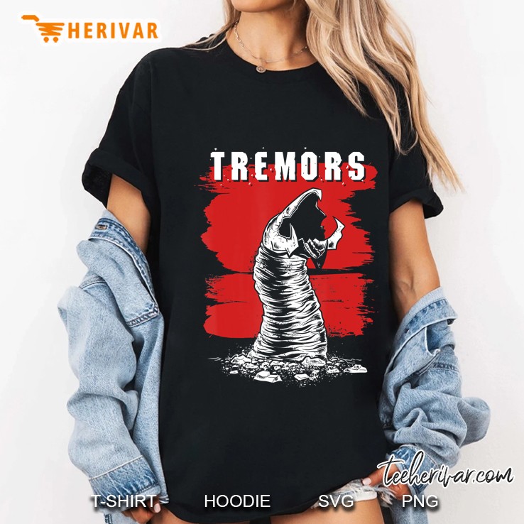 Tremors Graboid Paint Smear Portrait Logo Ladies Tee