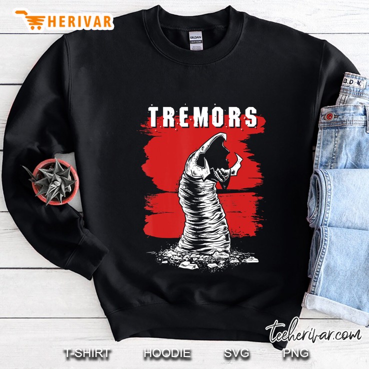 Tremors Graboid Paint Smear Portrait Logo Sweatshirt