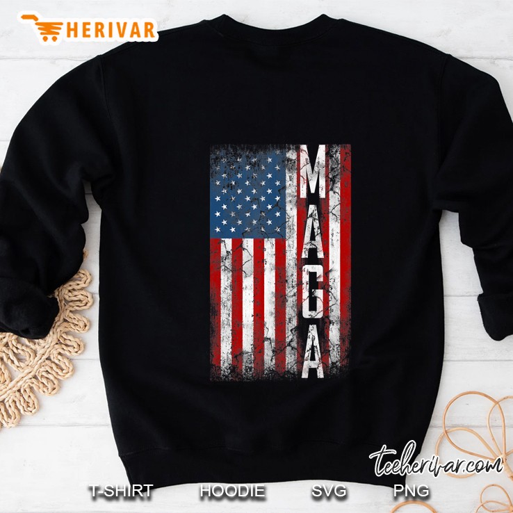 Vintage Grunge Maga American Flag Lover Funny Gift Sweatshirt